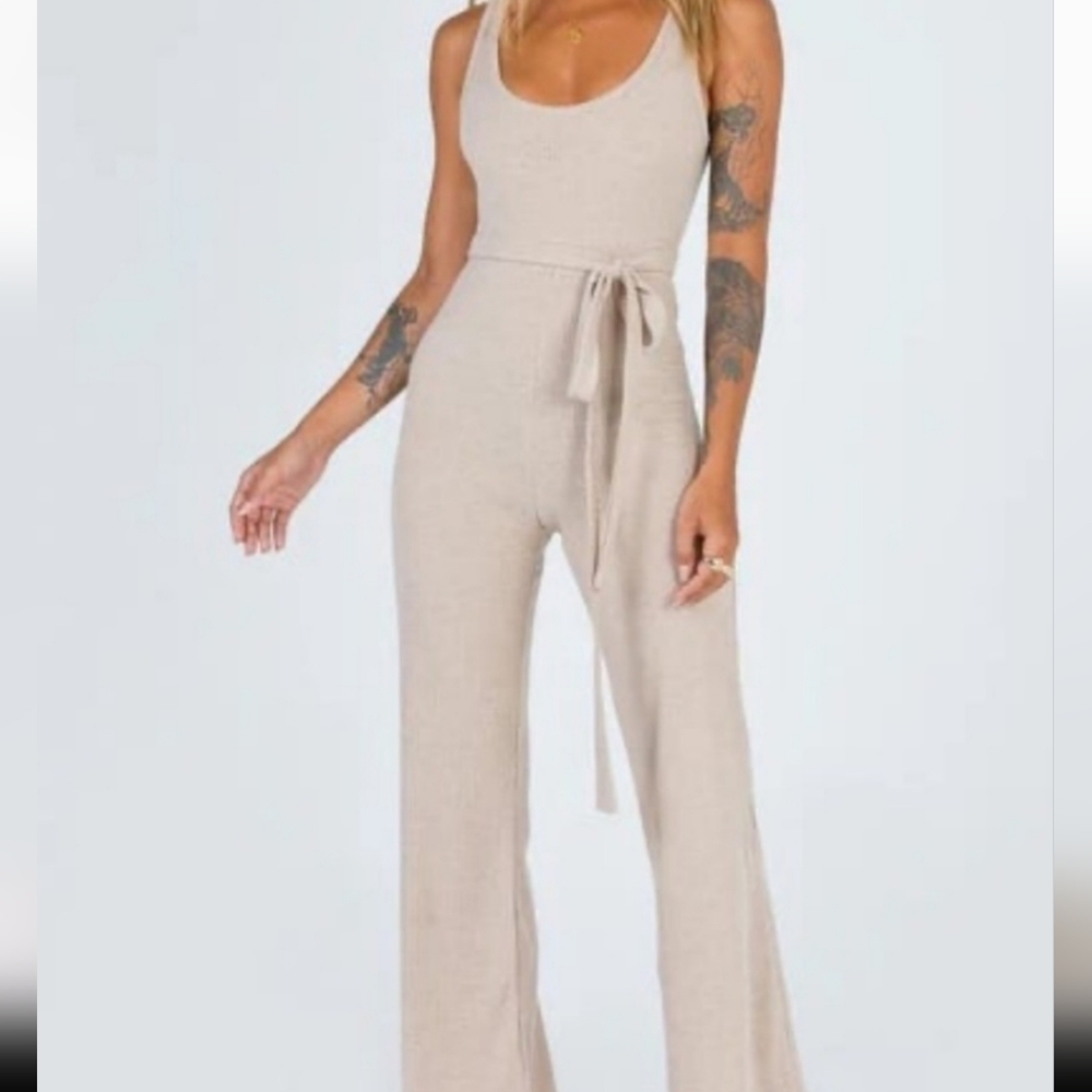 Princess Polly Cream Tan Jumpsuit